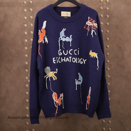 Gucci Navy Freya Hartas Edition 'Eschatology' Sweater