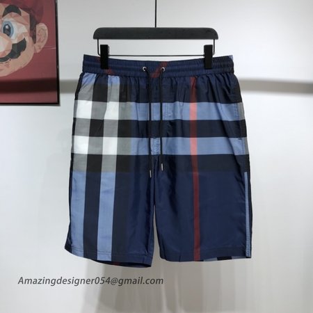 BUR Check Drawcord Swim Shorts Blue