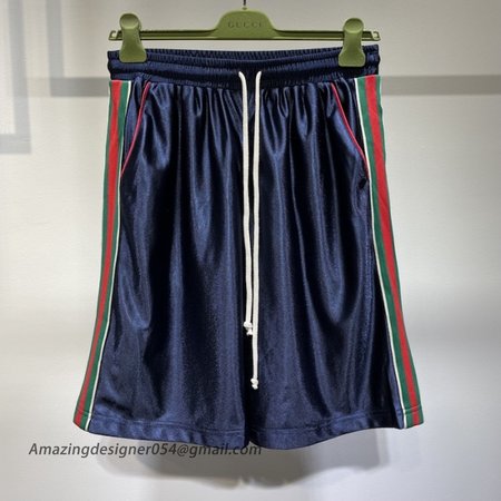 Gucci Shiny jersey short with Web 655341