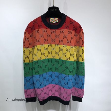 Gucci GG Multicolour wool cotton jumper