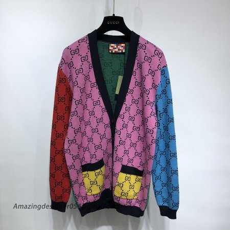 Gucci GG Multicolour wool cotton cardigan