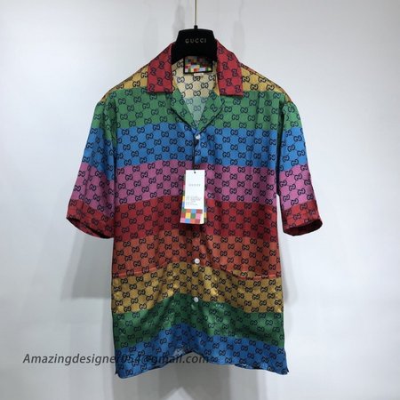 Gucci GG Multicolour jersey shirt 661176