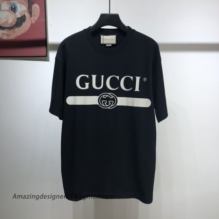 Gucci Oversize T-shirt with Gucci Logo Black 457095