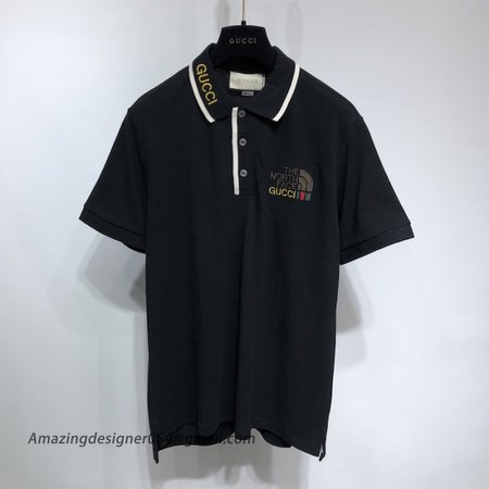 The North Face x Gucci Jersey Polo Black