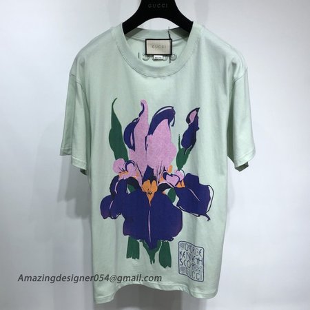 Gucci Ken Scott print cotton T-shirt Green