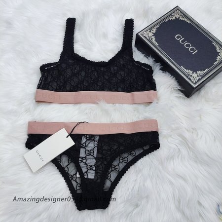 Gucci Bikini Split with GG Canvas Black / Beige