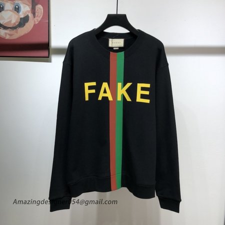 Gucci 'Fake/Not' print oversize sweatershirt