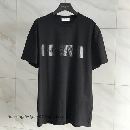 Givenchy T shirt with Latex Band Black / Black