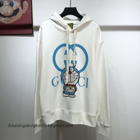 Doraemon x Gucci cotton Hoodie White