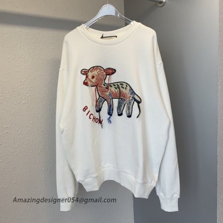 Gucci Fawn Patch Sweatershirt White