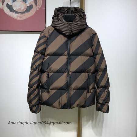 Fendi Reversible Tan & Black Down 'Forever Fendi' Puffer