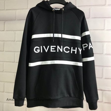 Givenchy Paris 4G Contrasting Hooded Sweatshirt Black