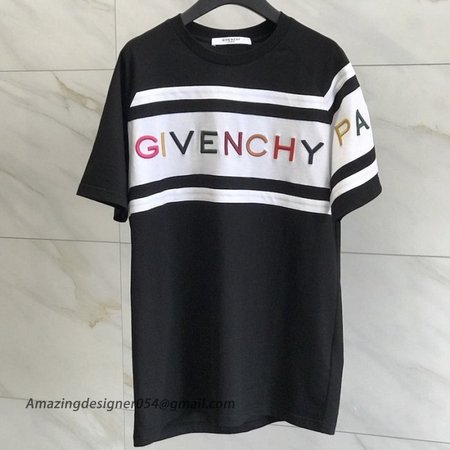 Givenchy Paris 4G Contrasting T shirt Black / Rainbow