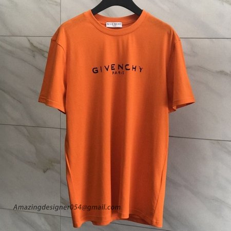 Givenchy Blurred Givenchy Paris Oversized T shirt Orange