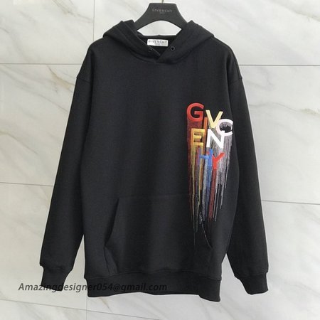 Givenchy Multicolored Embroidered Hoodie Black