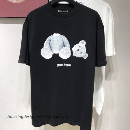 Palm Angels Bear Short Sleeves T-shirt Black / Ice