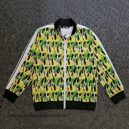 Palm Angels Burning Flames Track Jacket & Pants Tracksuit Green