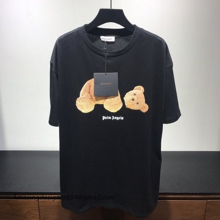 Palm Angels Bear Short Sleeves T-shirt Black / Brown