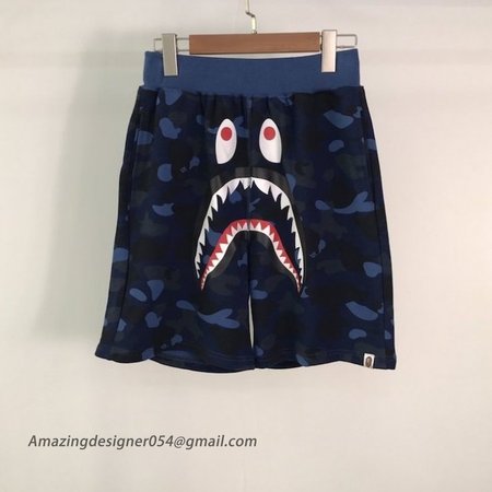 Bape 1st Camo Shark Sweat Short Blue