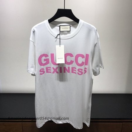 Gucci Sexiness print oversize T-shirt White