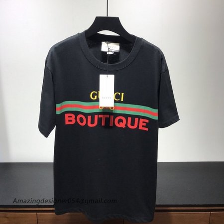 Gucci Boutique print oversize T-shirt Black