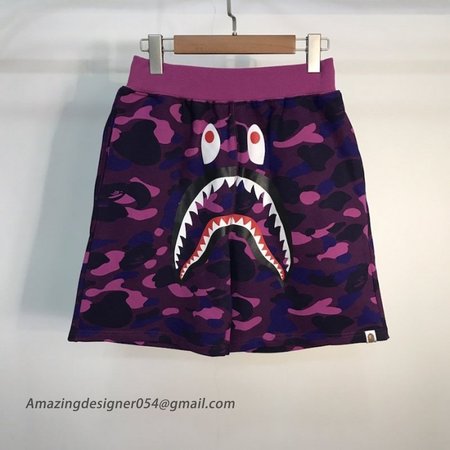 Bape 1st Camo Shark Sweat Short Purple