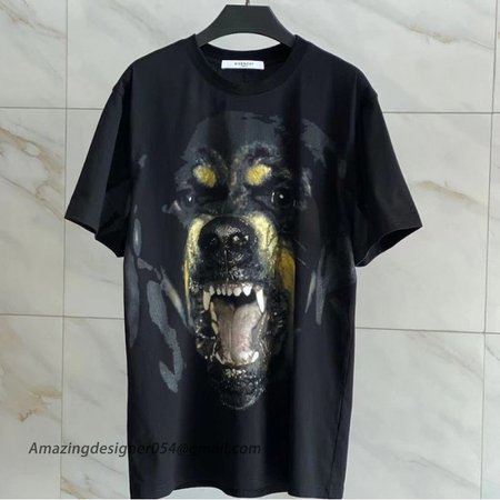 Givenchy Rottweiler Printed T shirt Black