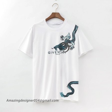 Givenchy Dragon Totem Printed Oversized T shirt White