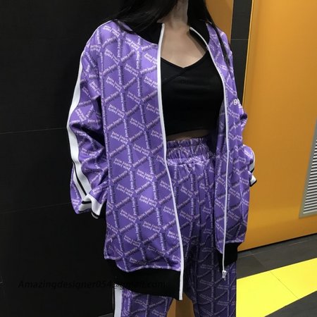 Palm Angels Classic Track Jacket & Pants Tracksuit Stripe Purple