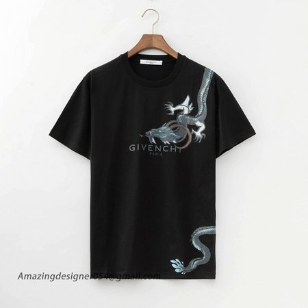 Givenchy Dragon Totem Printed Oversized T shirt Black