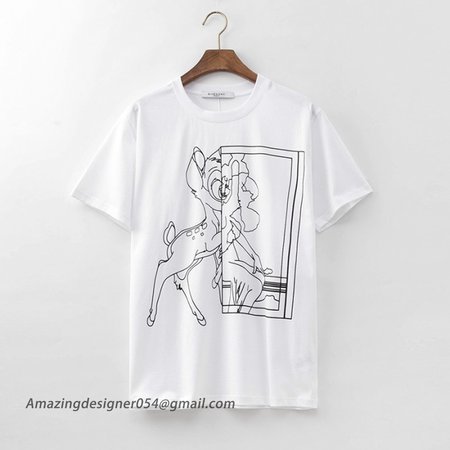 Givenchy Bambi Printed Oversized T shirt White