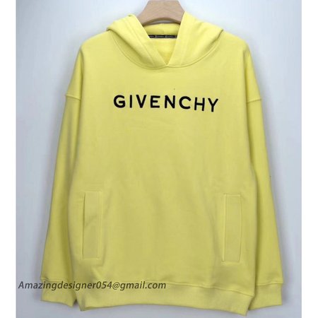 Givenchy Embroidered Oversized Hoodies Yellow