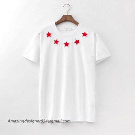 Givenchy vintage stars around t shirt white with red