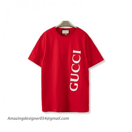 Gucci print oversize T-shirt Red