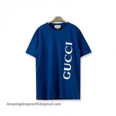 Gucci print oversize T-shirt Blue