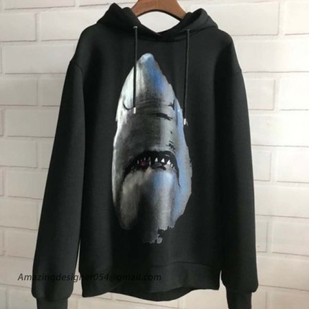 Givenchy Shark Printed Hoodie Black