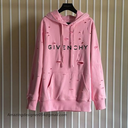 Givenchy hoodie in fleece with destroyed effect Pink