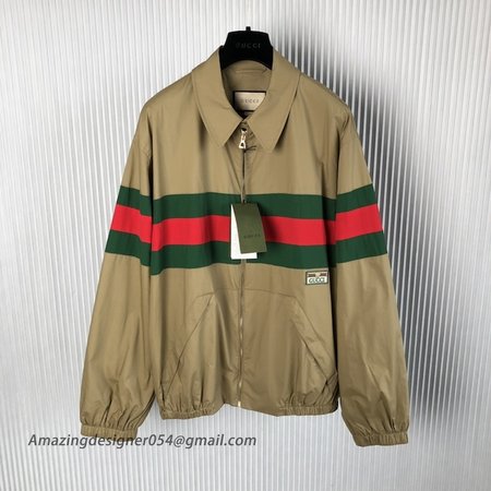 Gucci web stripe cotton jacket mens