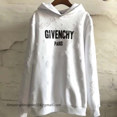 Givenchy Paris Destroyed Hoodies White