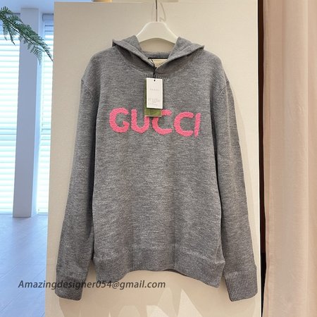 Gucci Wool hooded sweatshirt Grey ?770169