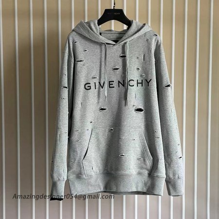 Givenchy hoodie in fleece with destroyed effect Grey